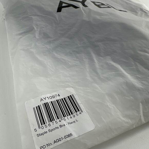 AYBL Navy Staple Sports Bra Size L - Picture 3 of 10